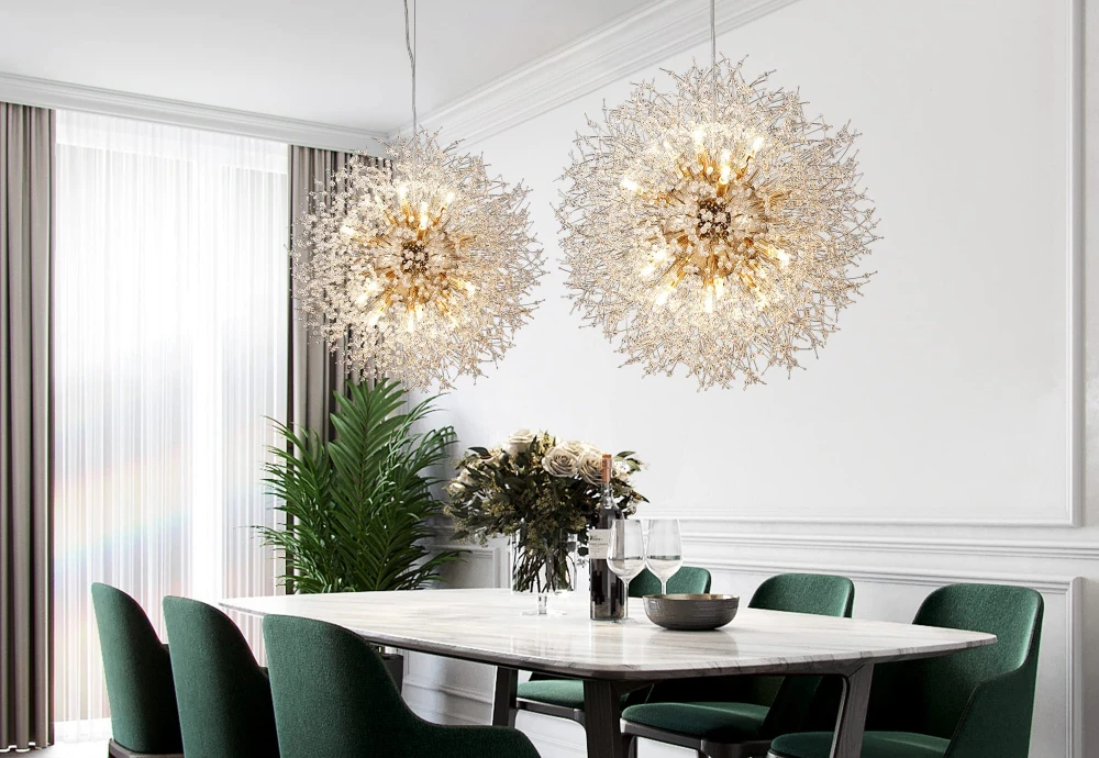 modern crystal chandelier dining room